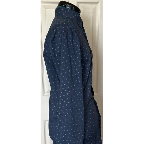 JF J. Ferrar Big & Tall Button-Down Shirt Cotton Blend Men Sze 16.5 (38/39) READ - Picture 5 of 16